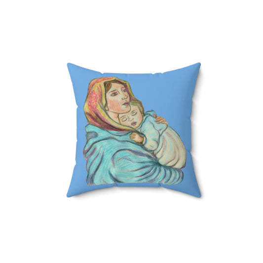 Mother Spun Polyester Square Pillow