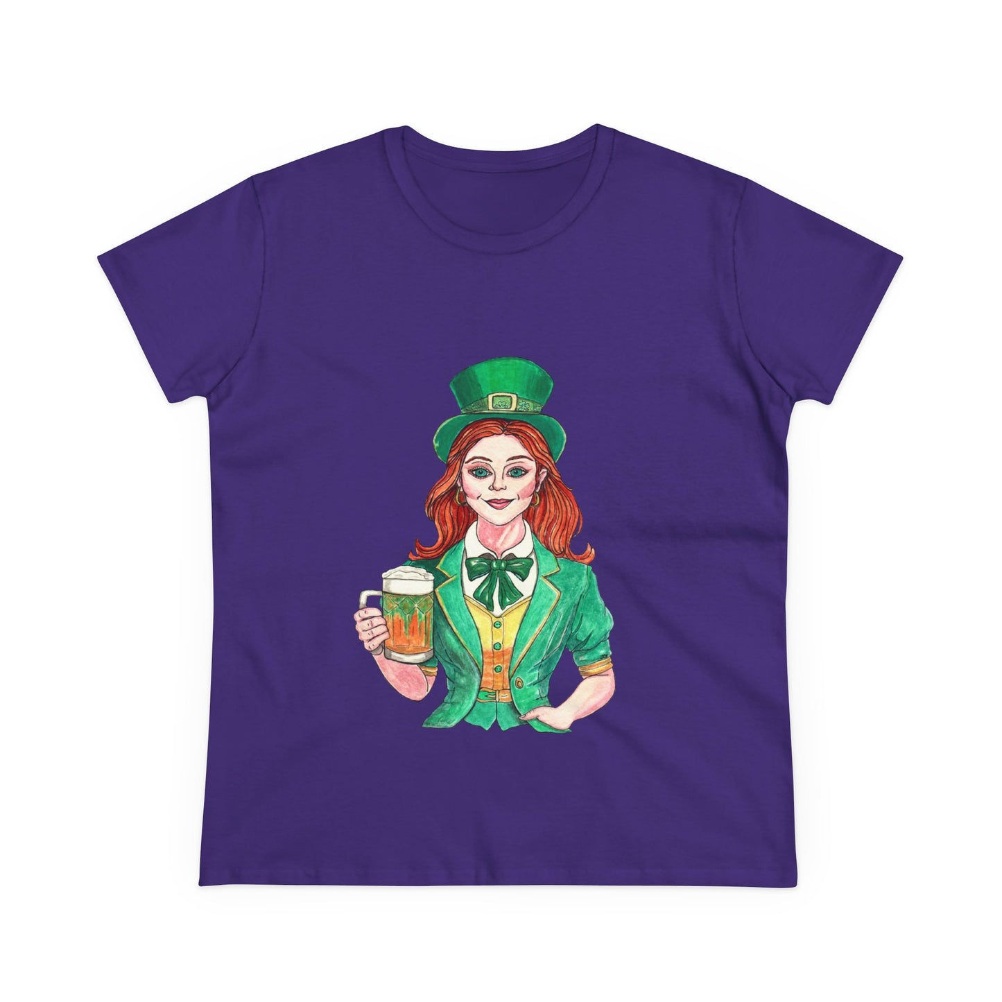 Paddy's Day Cheers Women's Midweight Cotton Tee