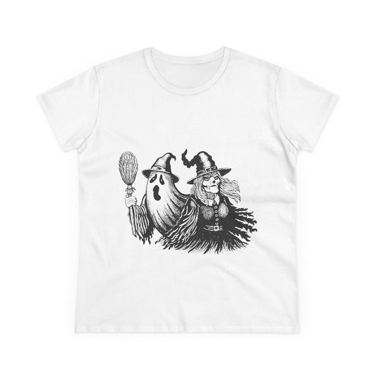 Witch and Ghost Women's Midweight Cotton Tee