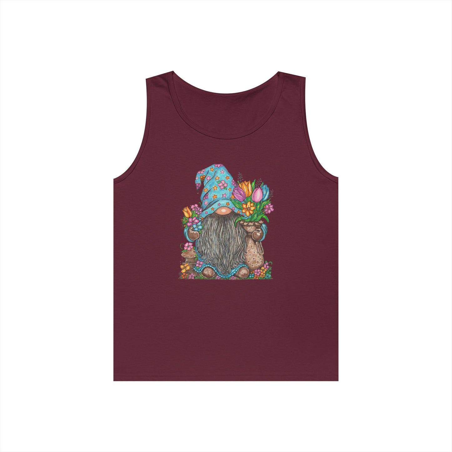 Gardening Gnome Unisex Heavy Cotton Tank Top