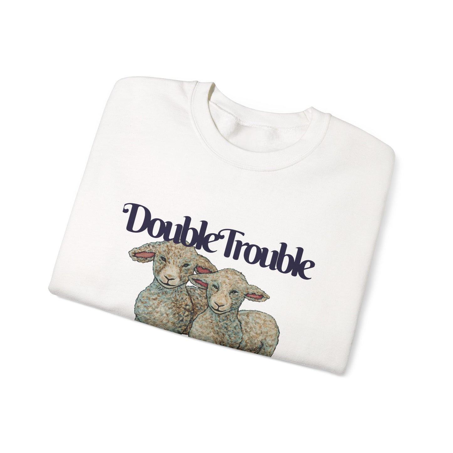 Double Trouble Double Fun Unisex Heavy Blend™ Crewneck Sweatshirt