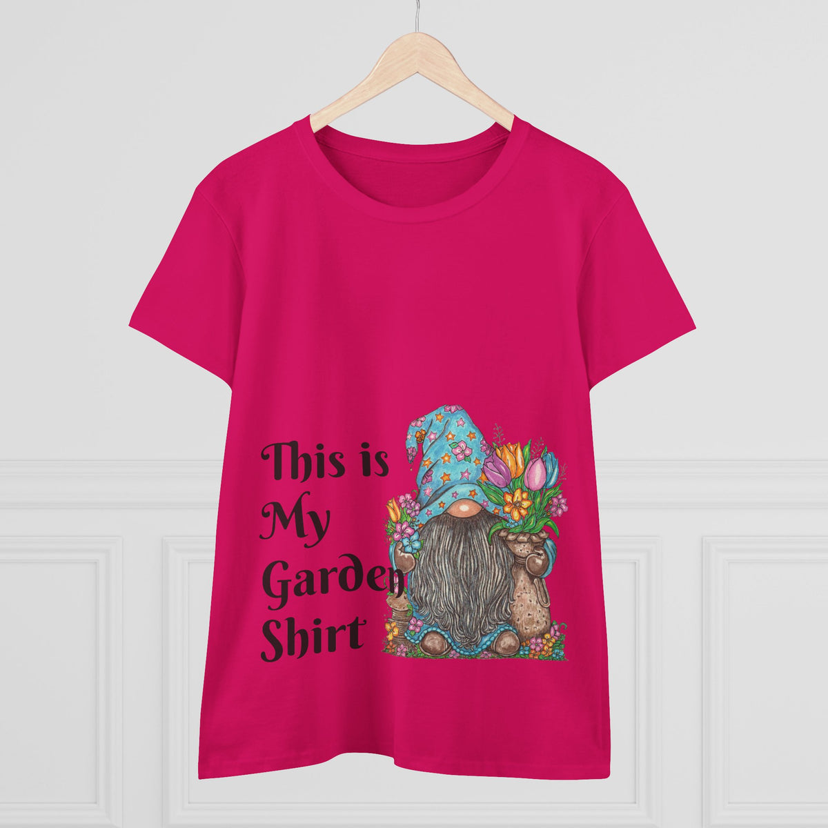 Gardening Gnome Women's Midweight Cotton Tee