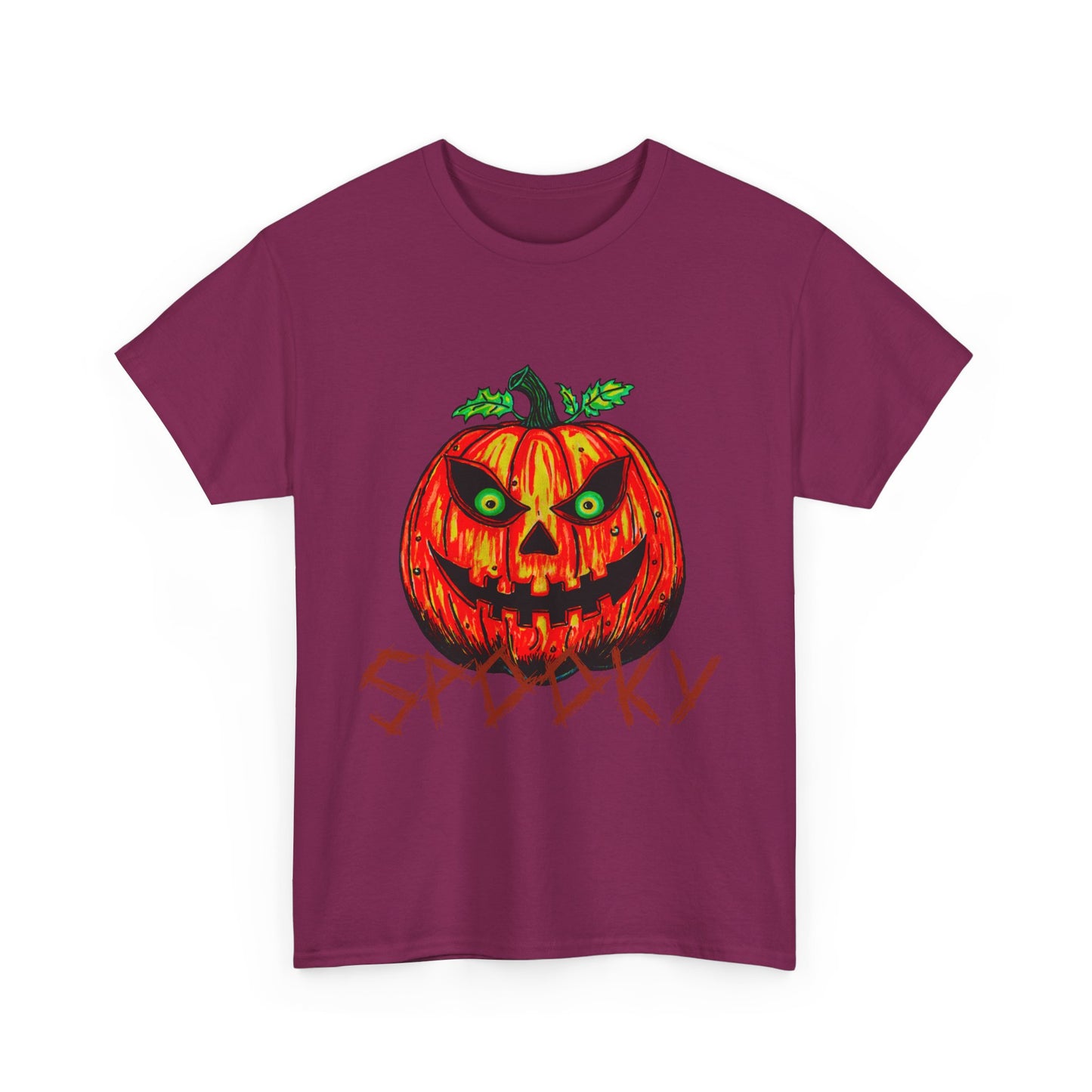 Spooky Jack-o-Lantern Unisex Heavy Cotton Tee