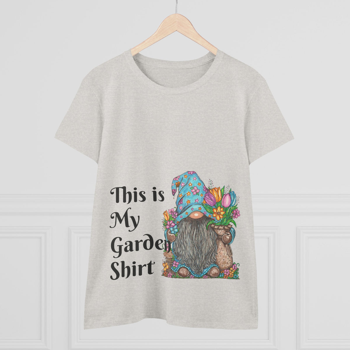 Gardening Gnome Women's Midweight Cotton Tee
