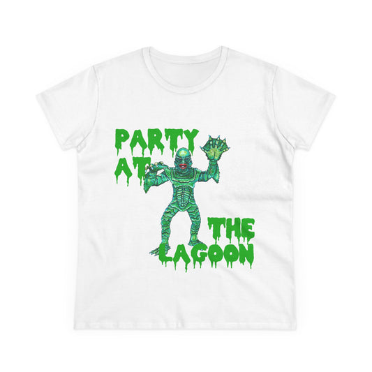 Party at the Lagoon Women's Midweight Cotton Tee