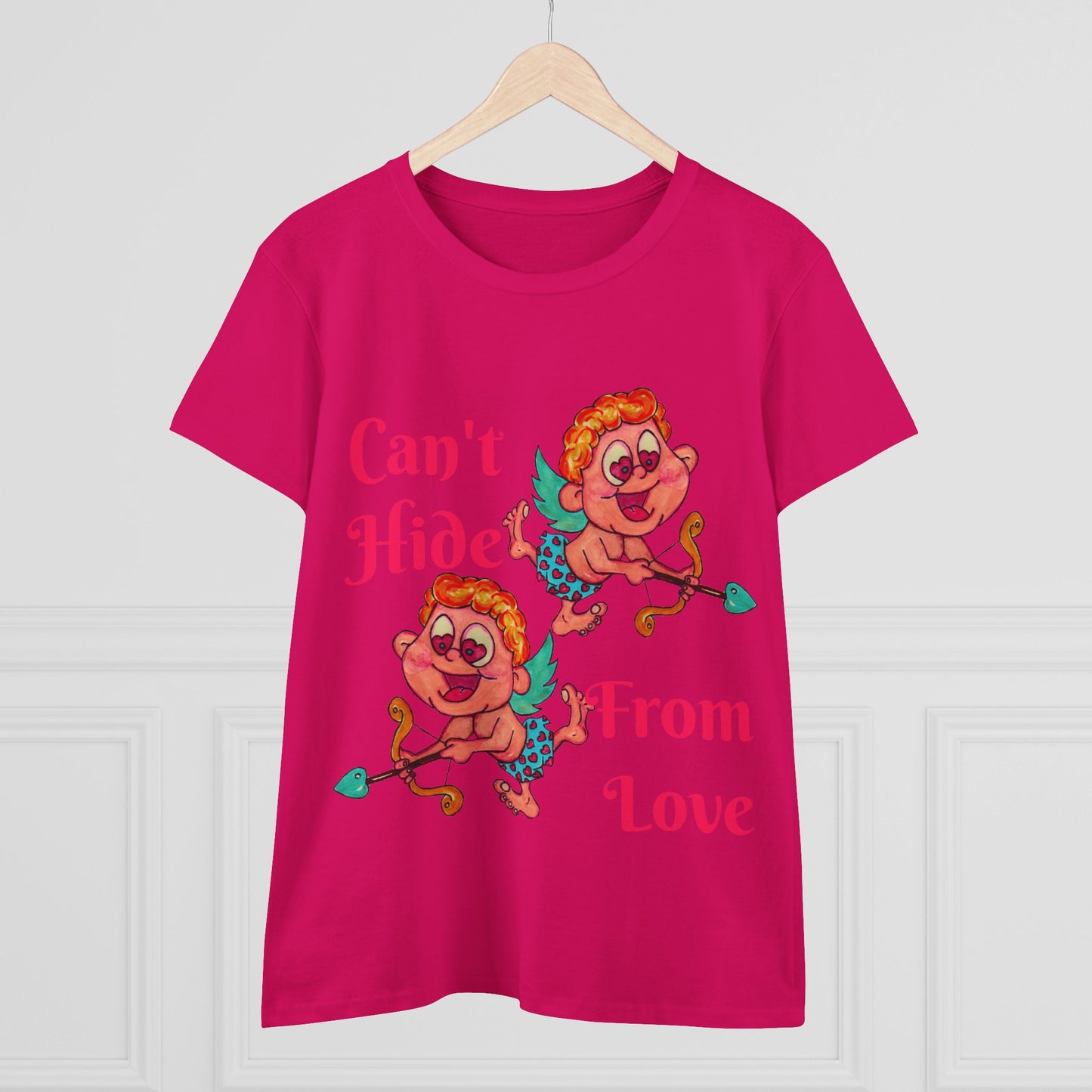 Can't Hide From Love Women's Midweight Cotton Tee