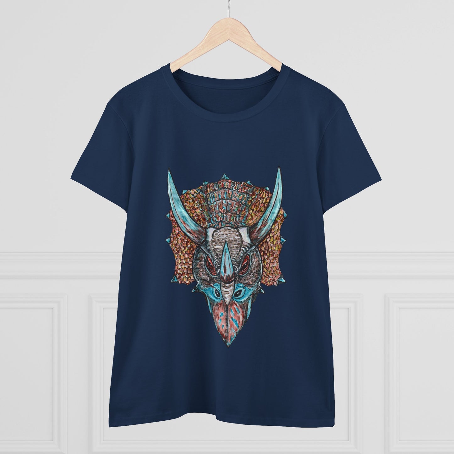 Triceratops Women's Midweight Cotton Tee