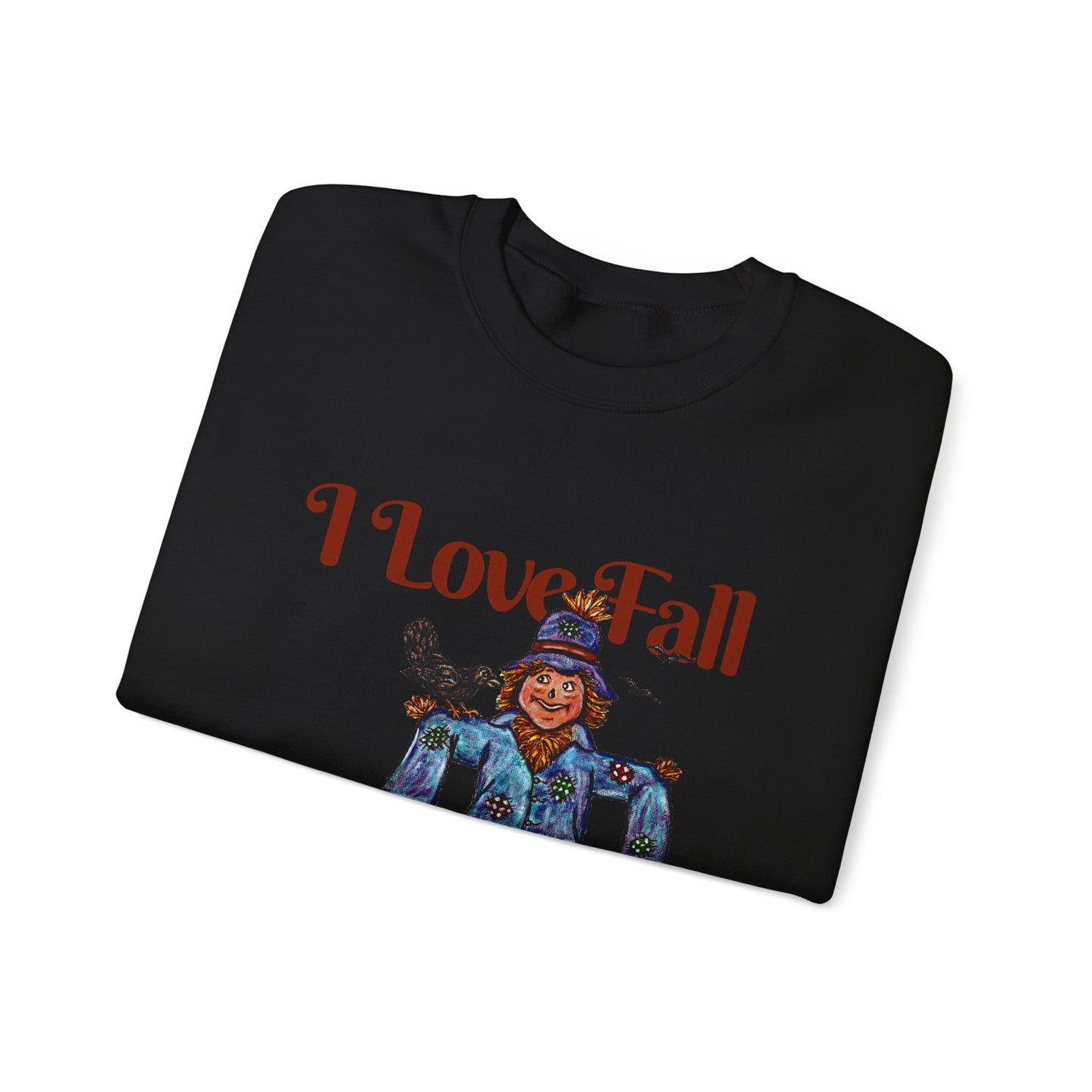 I Love Fall Most of All Unisex Heavy Blend™ Crewneck Sweatshirt