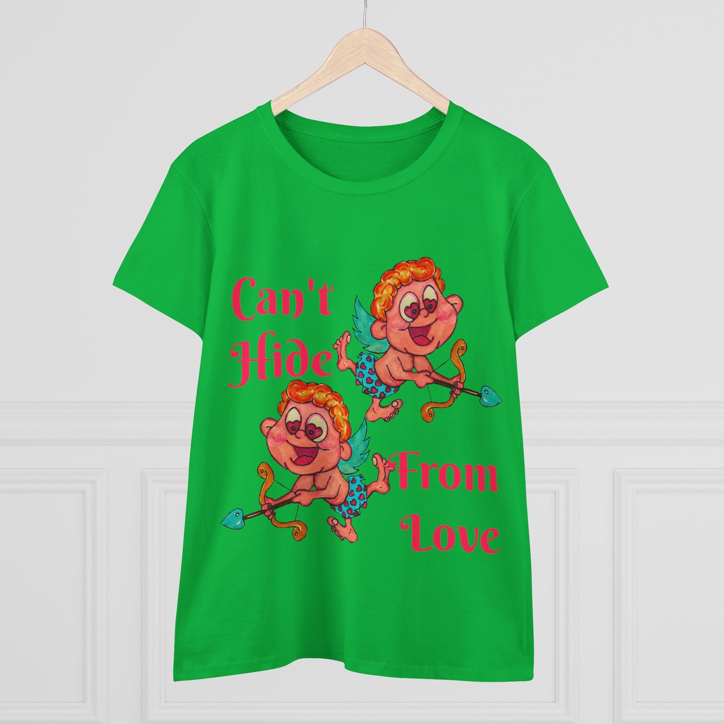 Can't Hide From Love Women's Midweight Cotton Tee