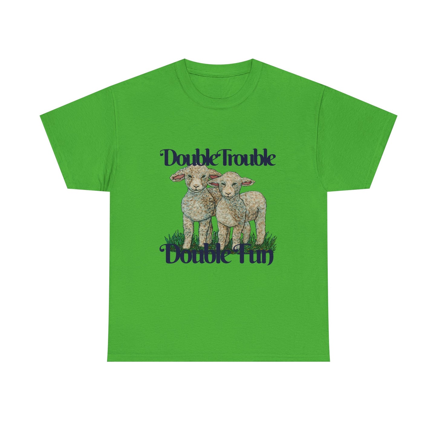 Double Trouble Double Fun Unisex Heavy Cotton Tee