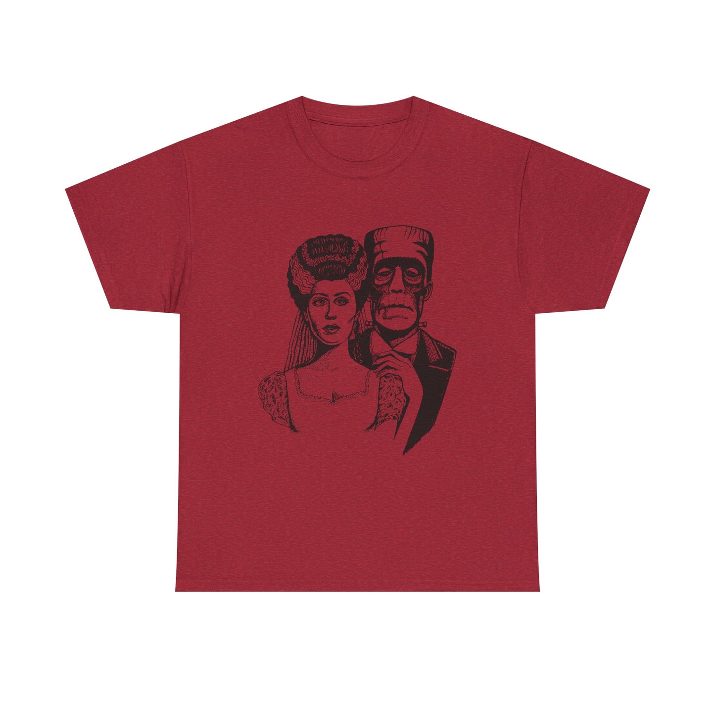Frankenstein and Bride Unisex Heavy Cotton Tee