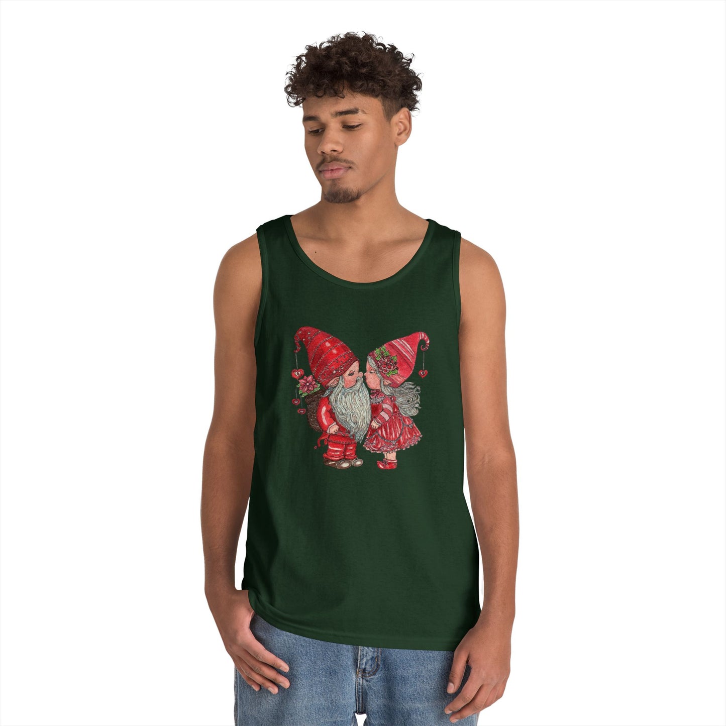 Gnome Lovers Unisex Heavy Cotton Tank Top
