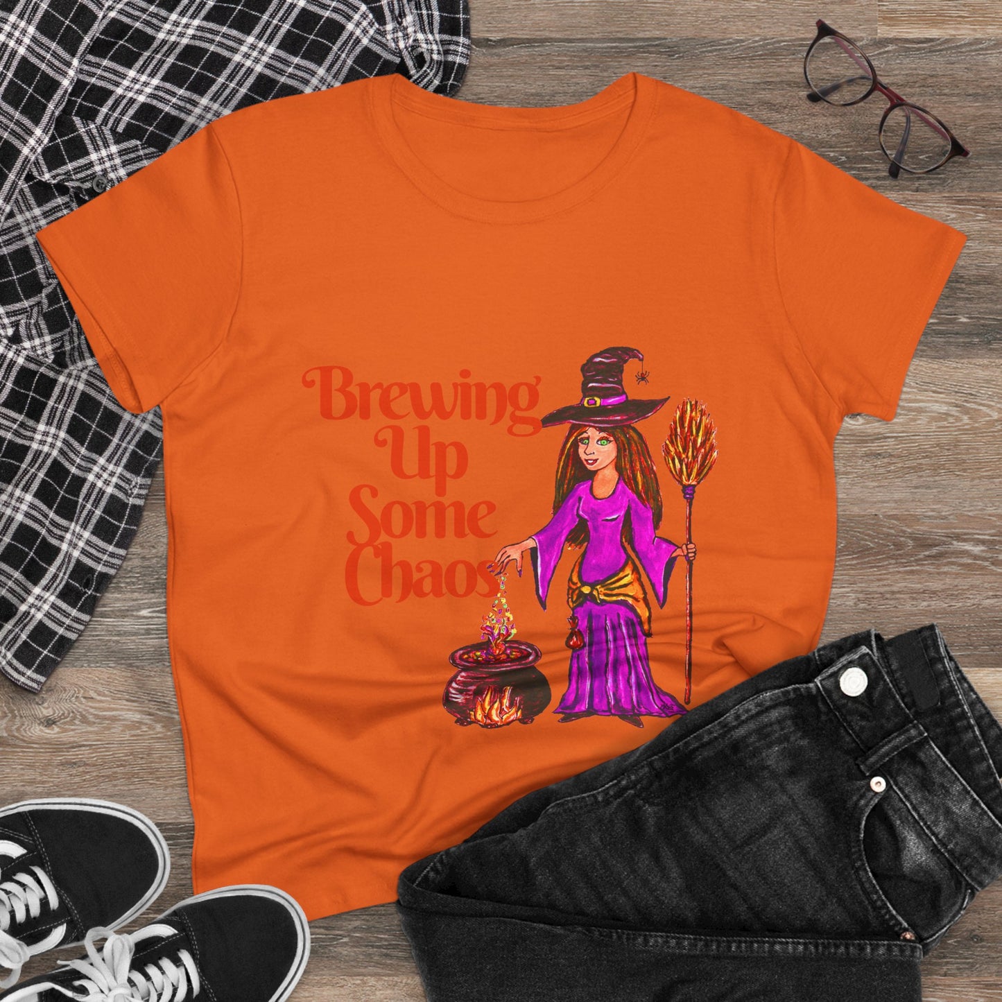 Brewing Up Some Chaos Women's Midweight Cotton Tee