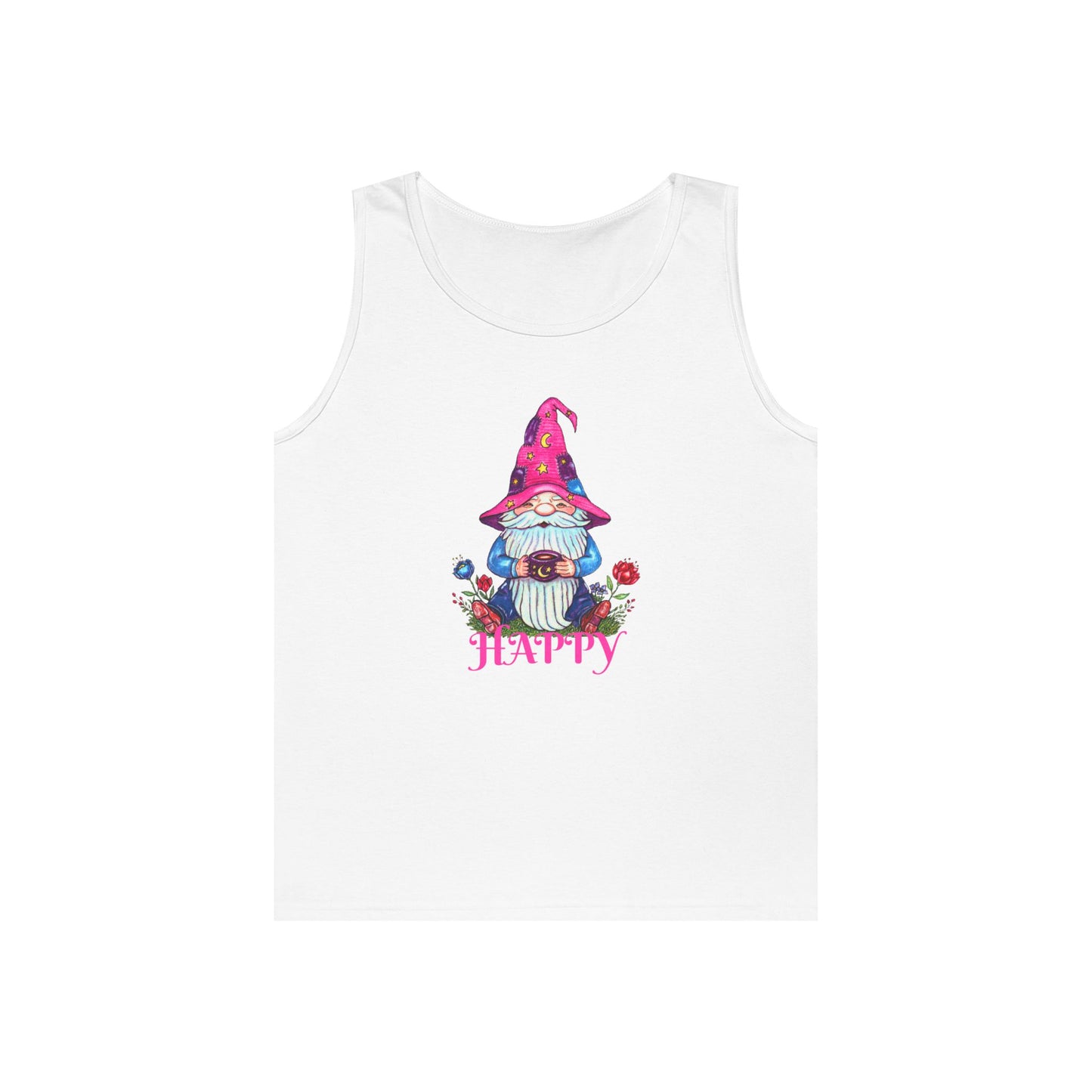Happy Gnome Unisex Heavy Cotton Tank Top