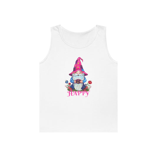 Happy Gnome Unisex Heavy Cotton Tank Top