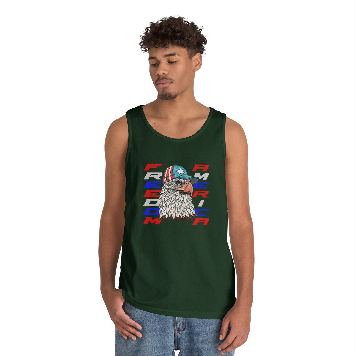 Freedom America Unisex Heavy Cotton Tank Top