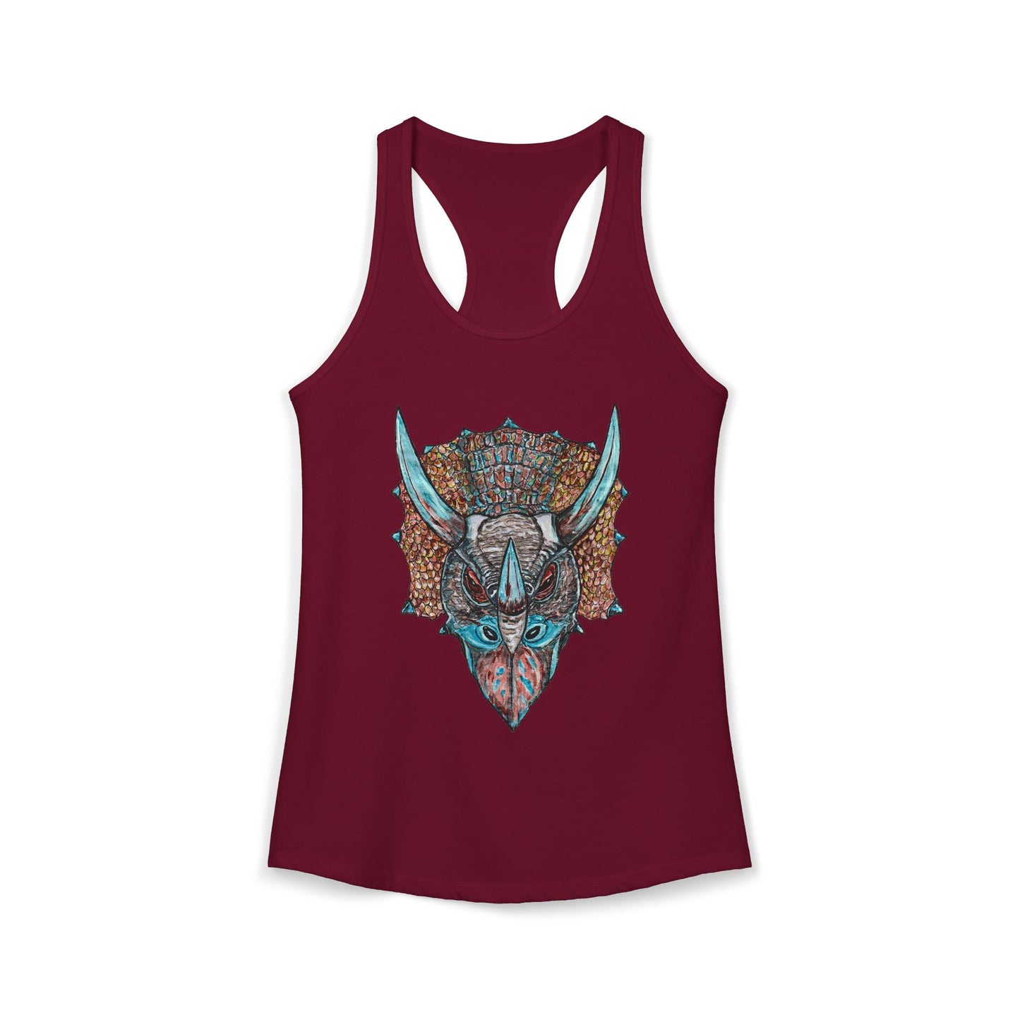 Triceratops Women's Ideal Racerback Tank