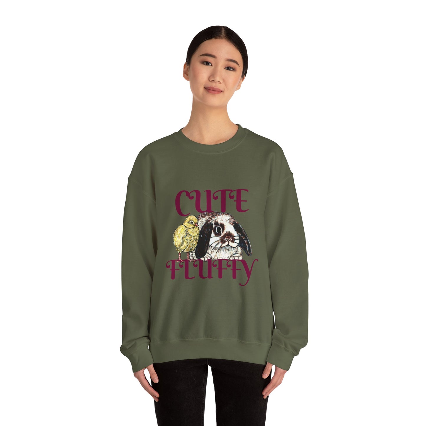 Cute and Fluffy Unisex Heavy Blend™ Crewneck Sweatshirt
