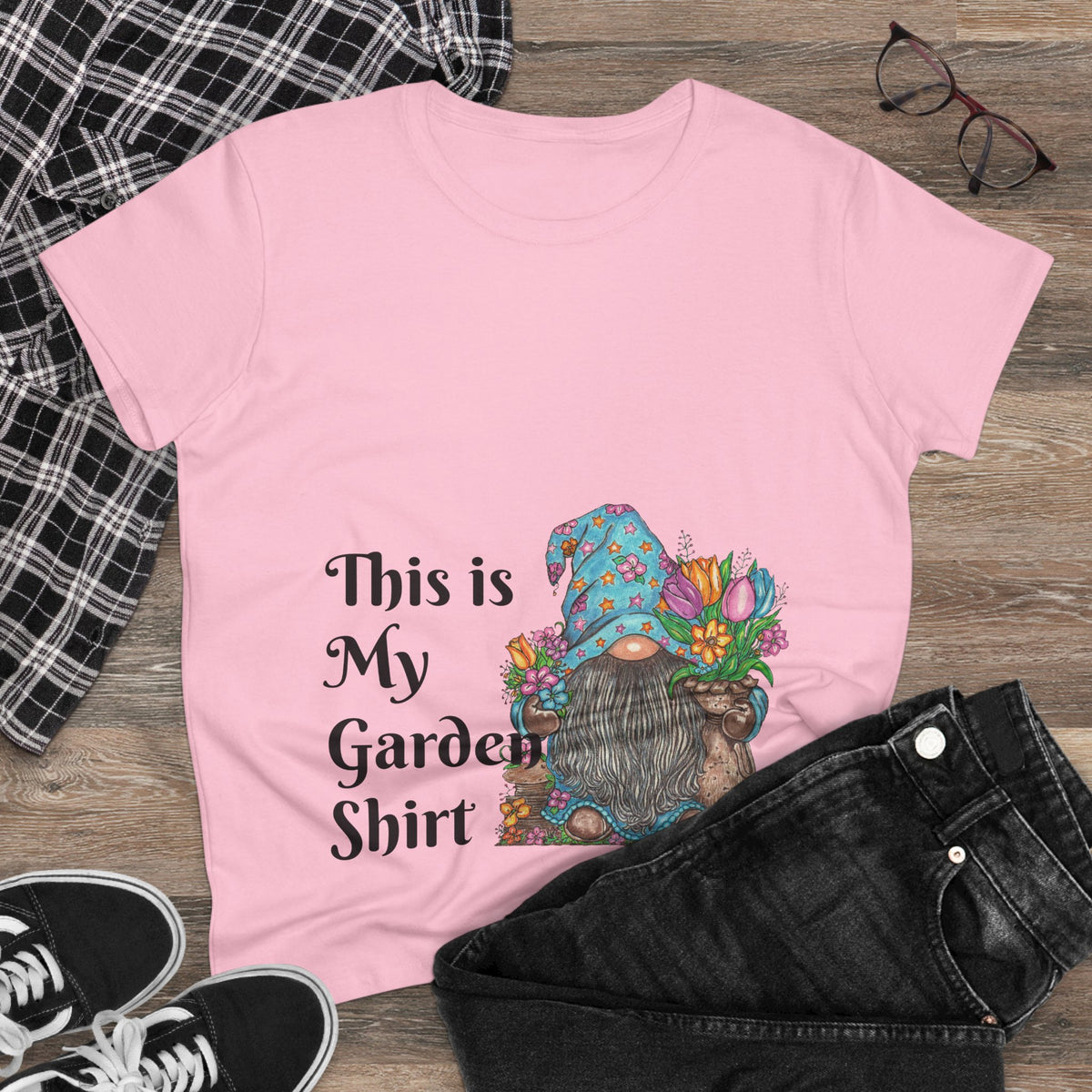 Gardening Gnome Women's Midweight Cotton Tee