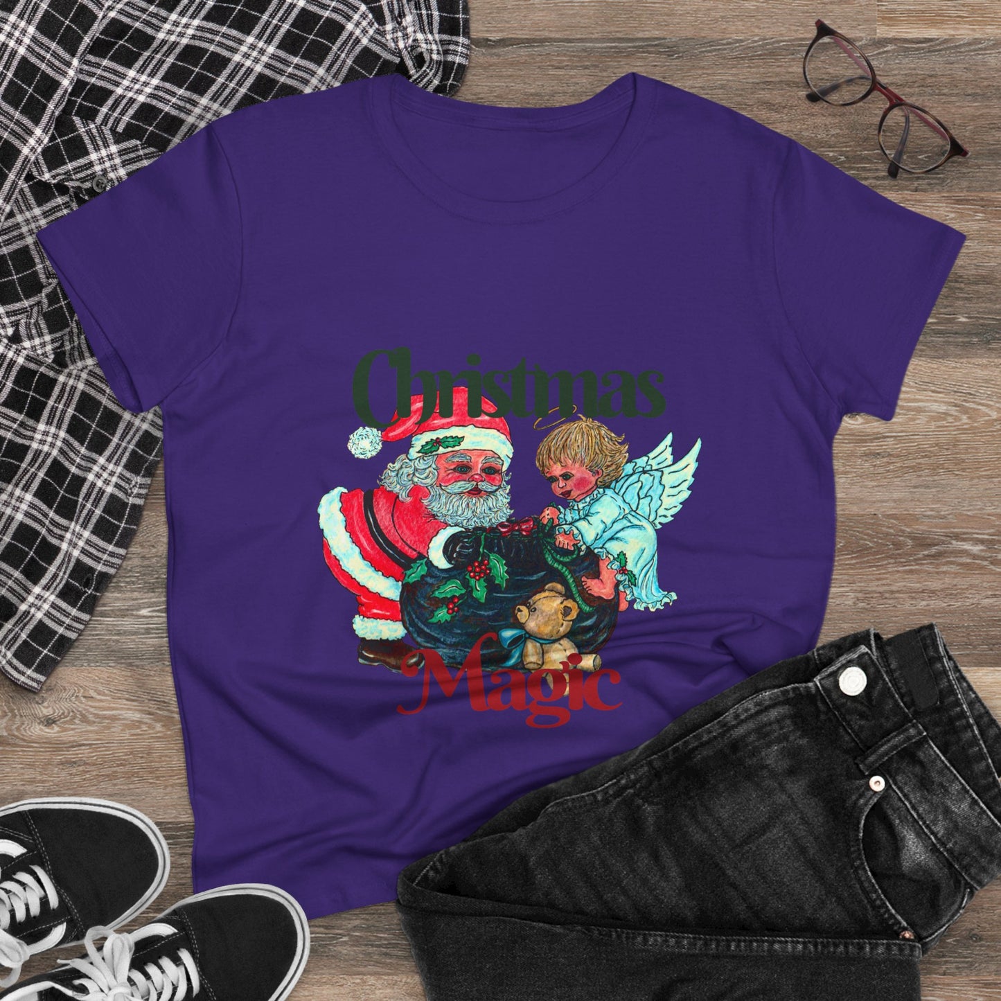 Christmas Magic Women's Midweight Cotton Tee