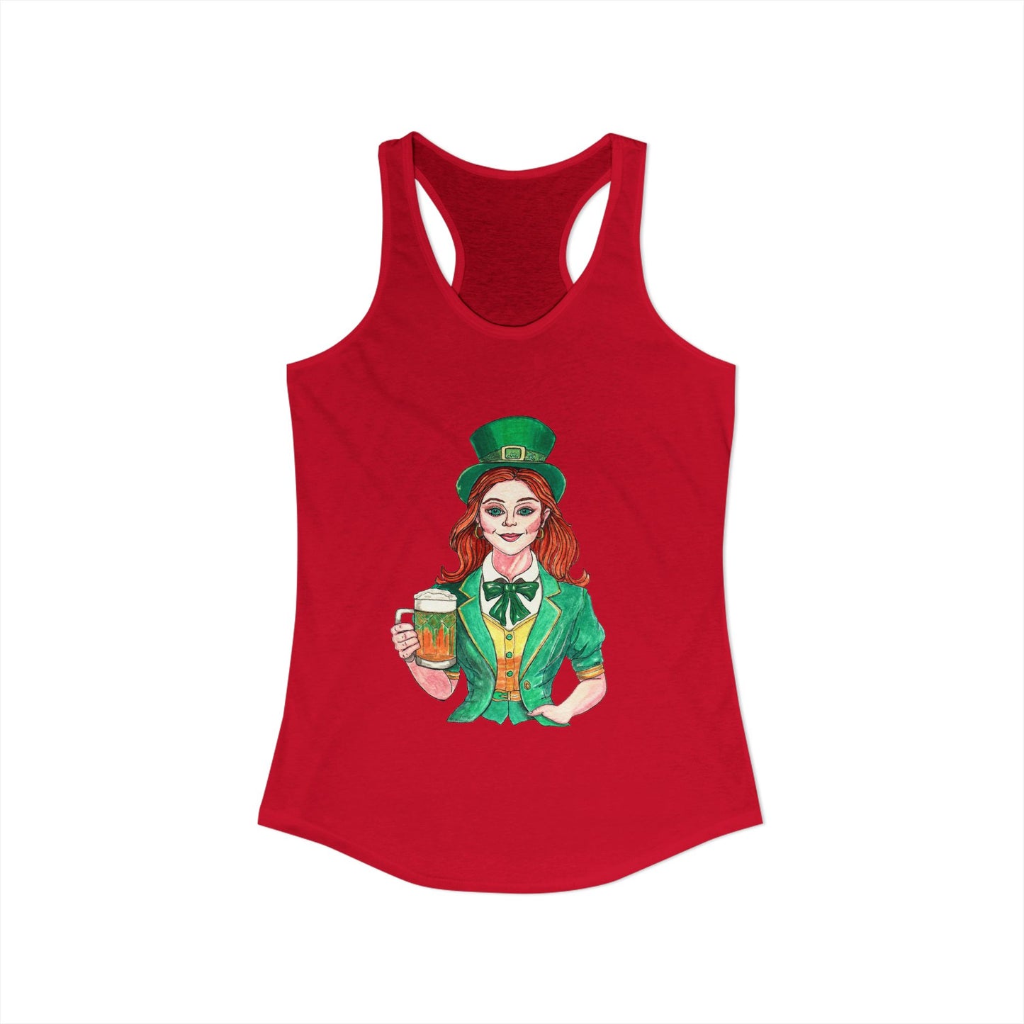 Paddys Day Cheers Women's Ideal Racerback Tank