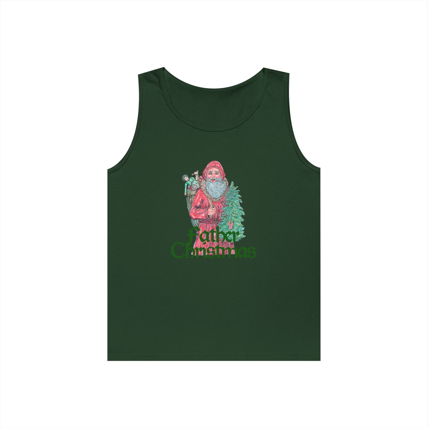 Father Christmas Unisex Heavy Cotton Tank Top