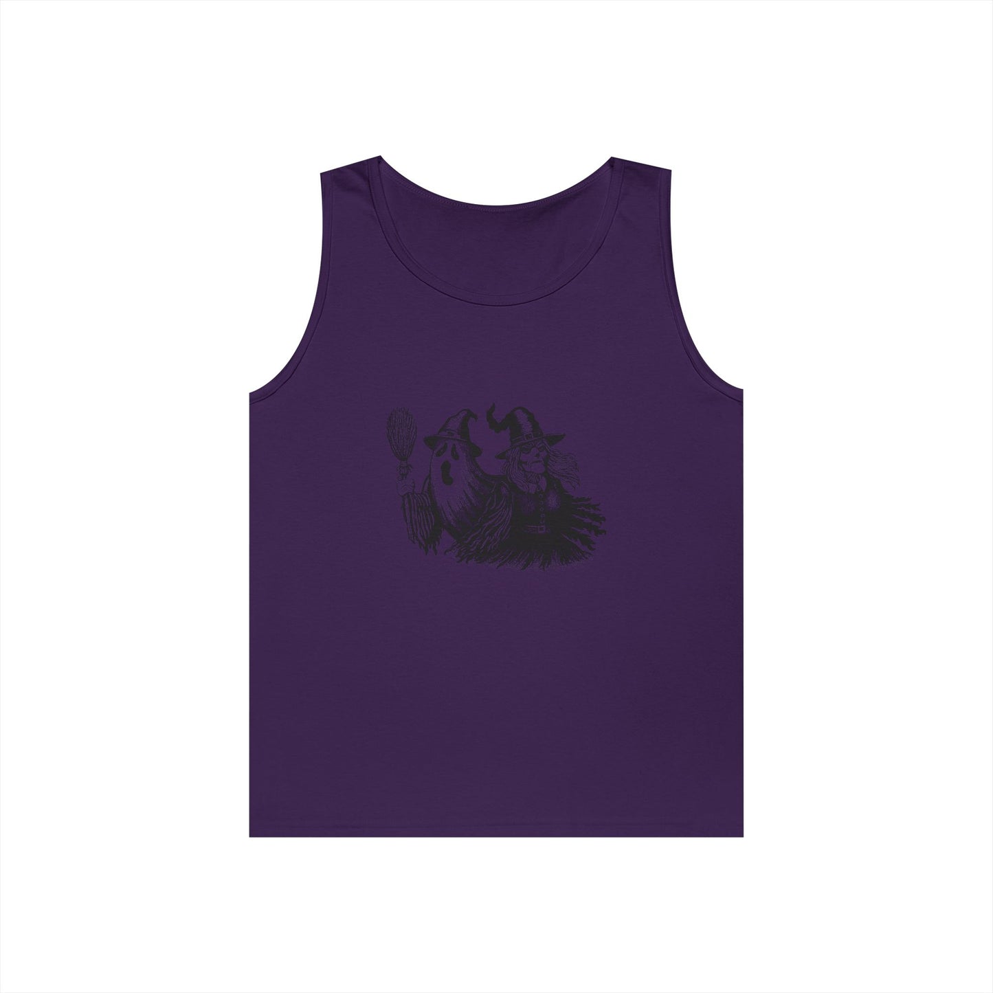 Witch and Ghost Unisex Heavy Cotton Tank Top