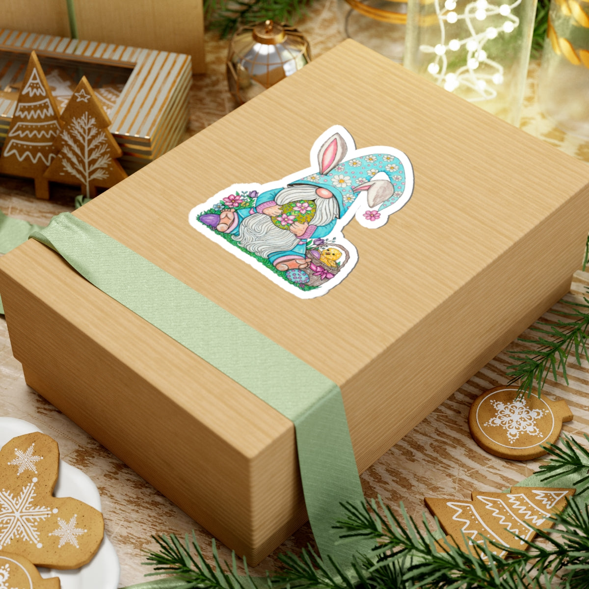 Easter Gnome Kiss-Cut Stickers