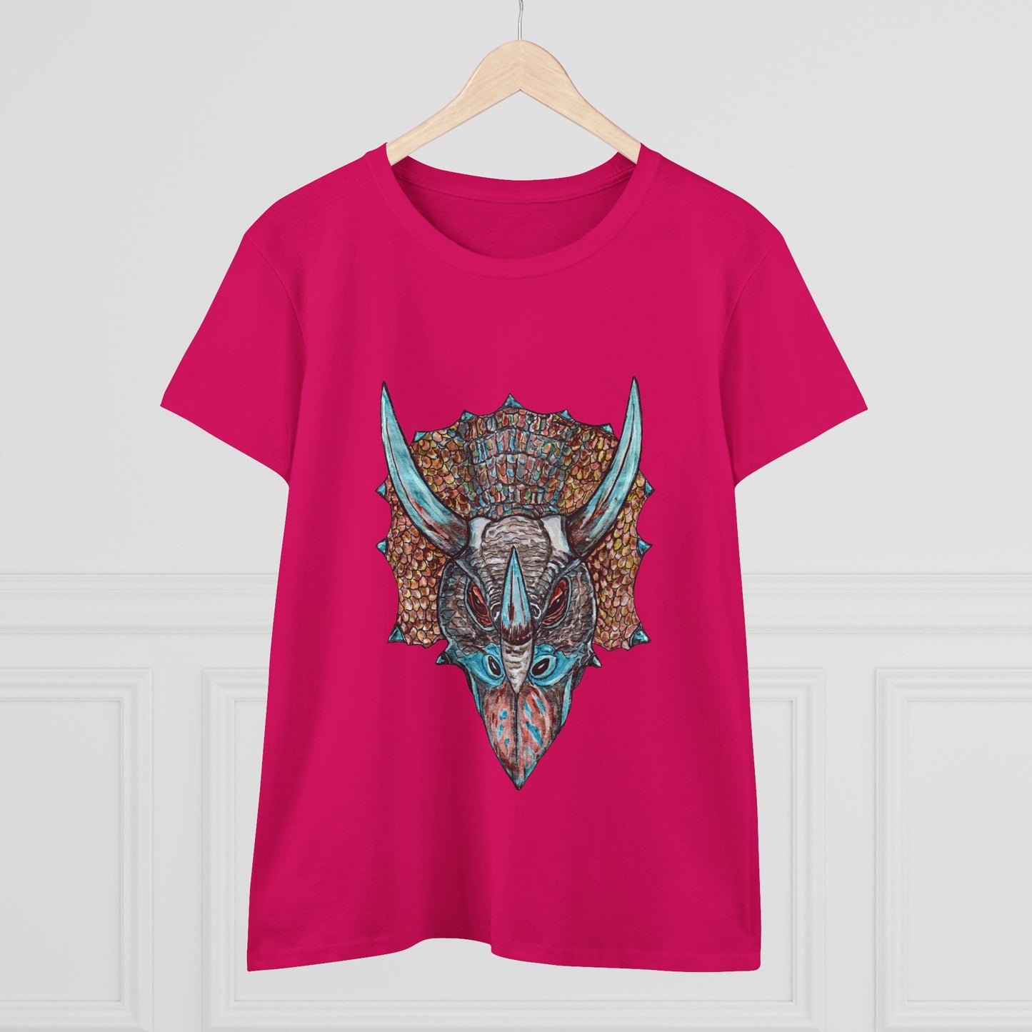 Triceratops Women's Midweight Cotton Tee