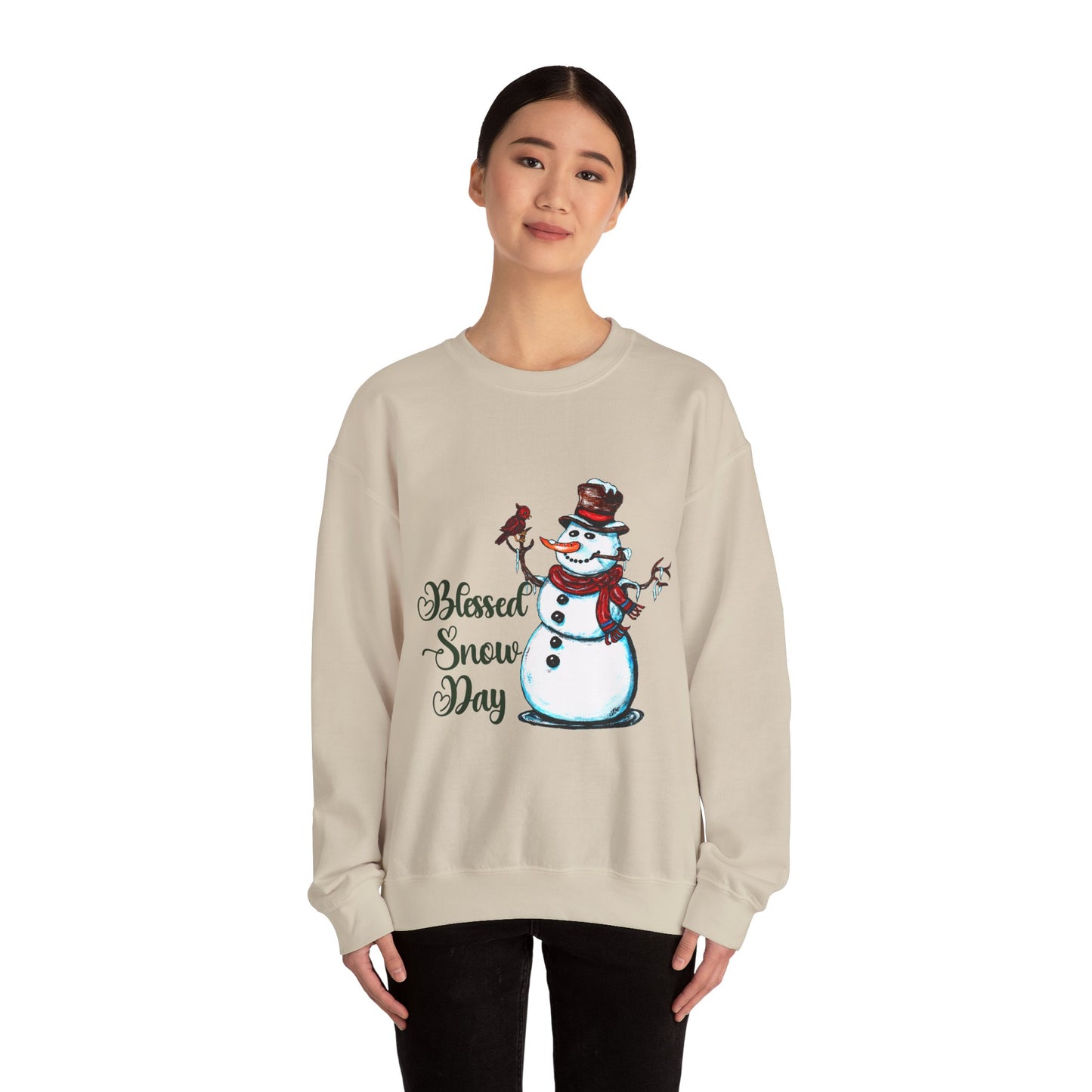 Blessed Snow Day Unisex Heavy Blend™ Crewneck Sweatshirt
