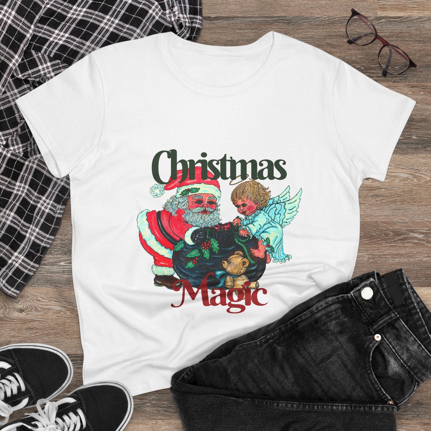 Christmas Magic Women's Midweight Cotton Tee