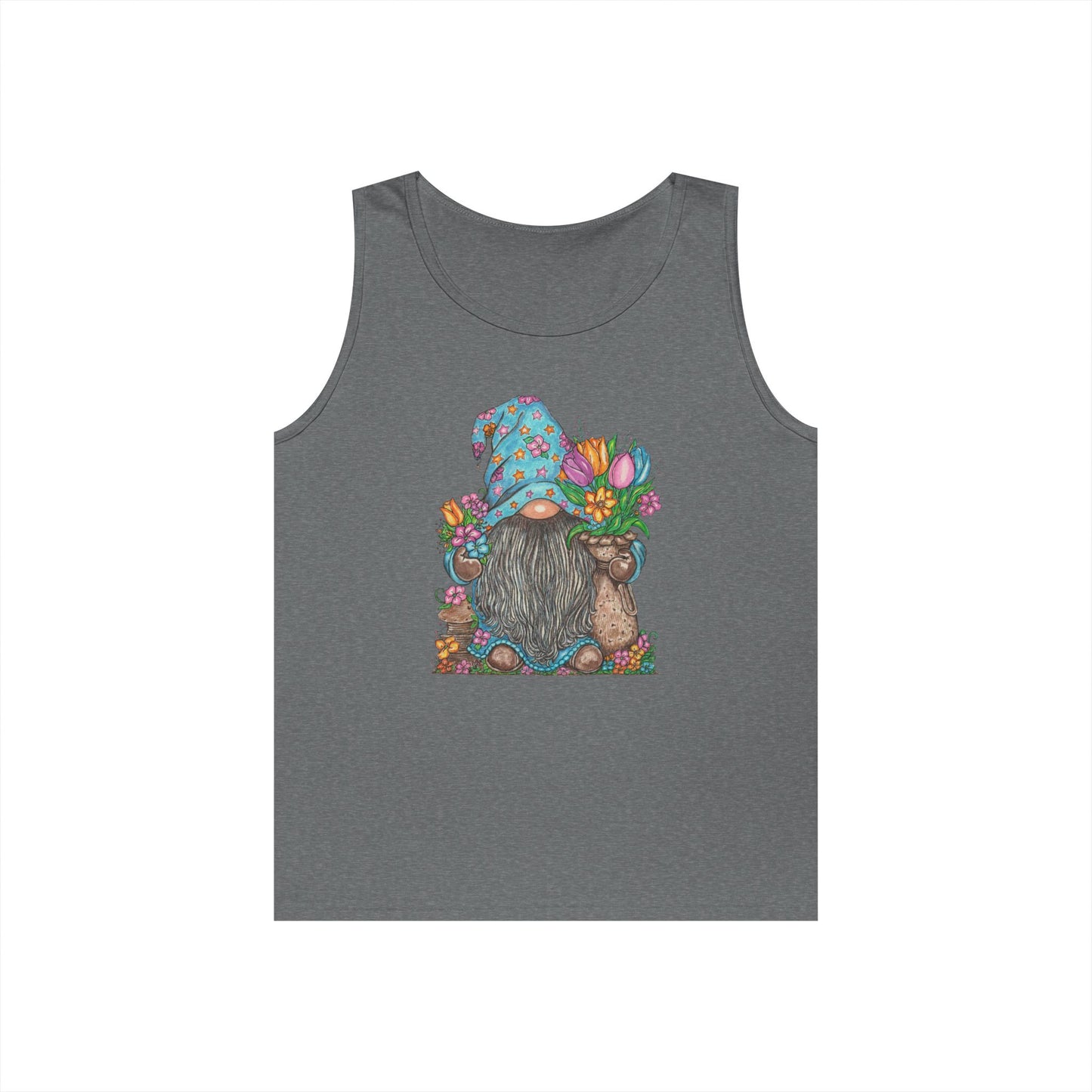Gardening Gnome Unisex Heavy Cotton Tank Top