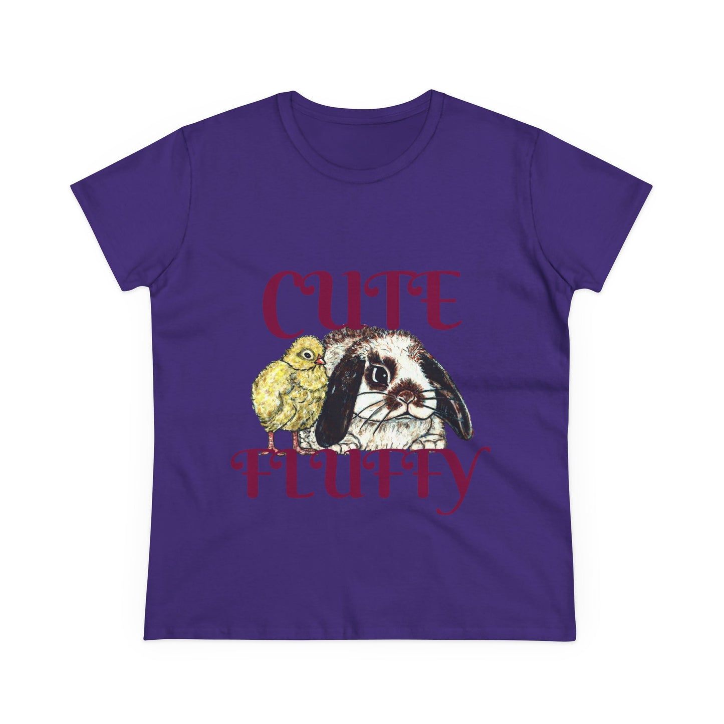 Cute and Fluffy Women's Midweight Cotton Tee