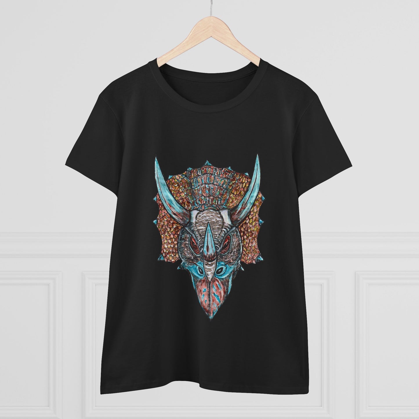 Triceratops Women's Midweight Cotton Tee