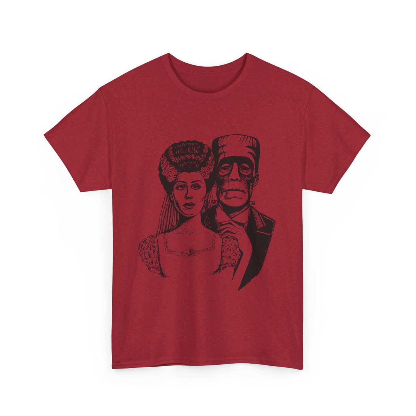 Frankenstein and Bride Unisex Heavy Cotton Tee