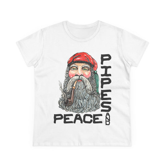 Pipes and Peace Women's Midweight Cotton Tee