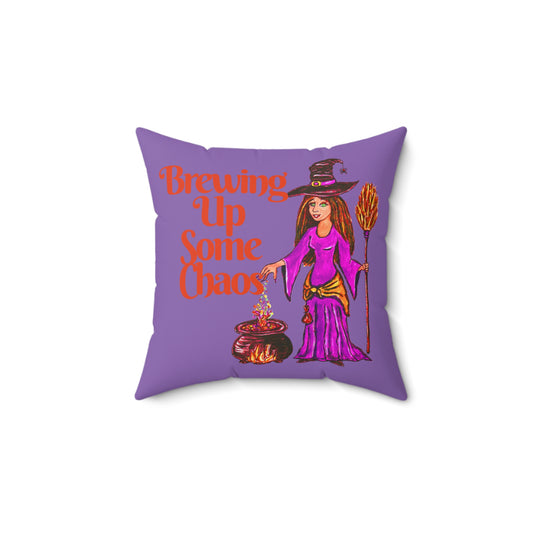 Brewing Chaos Spun Polyester Square Pillow