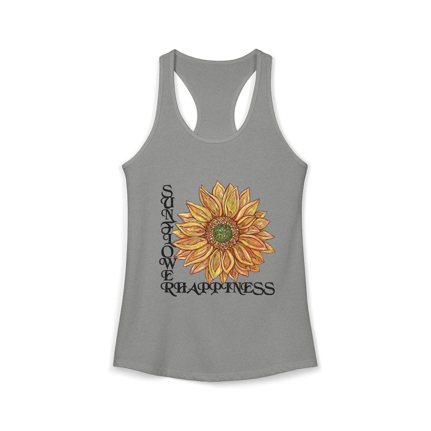 Sunflower and Happiness Women's Ideal Racerback Tank