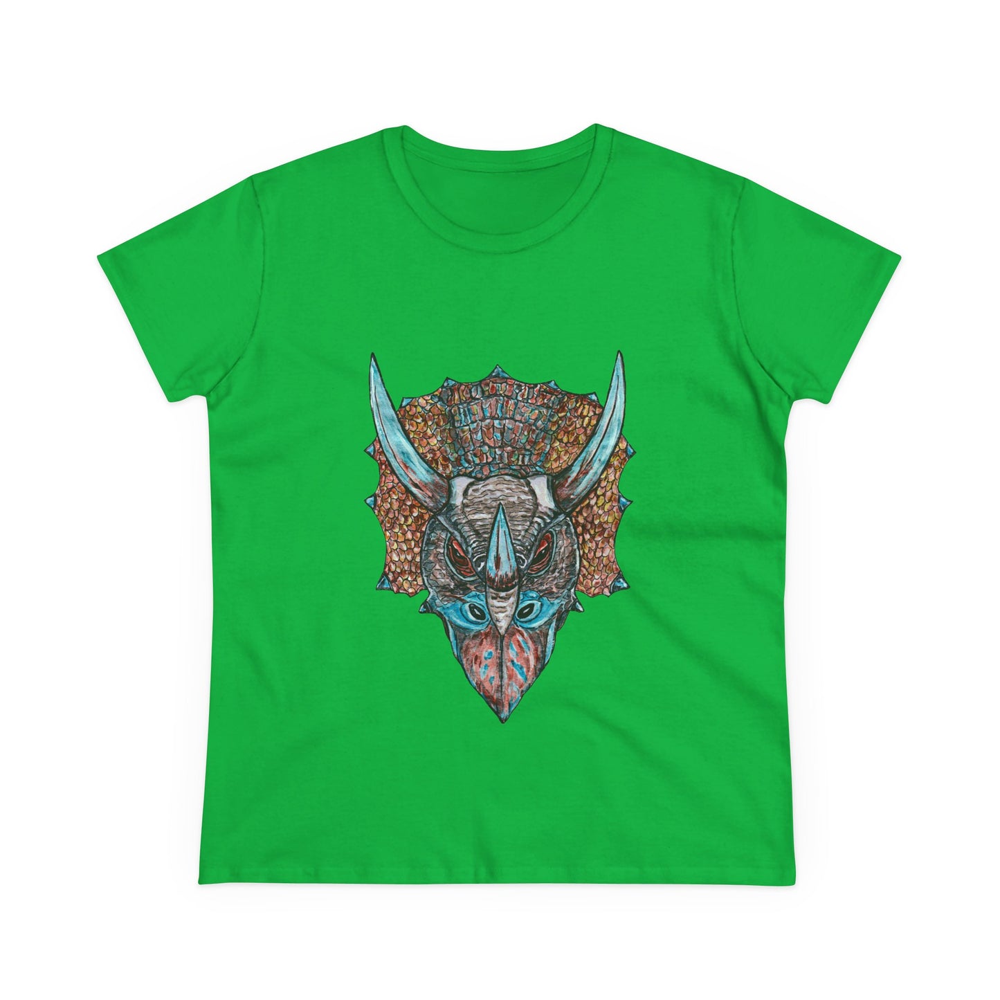 Triceratops Women's Midweight Cotton Tee