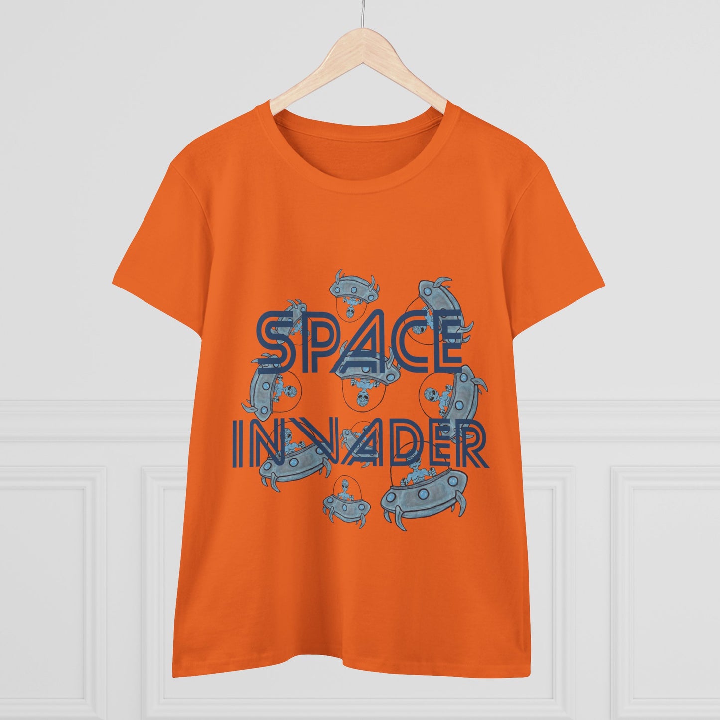 Space Invader Women's Midweight Cotton Tee