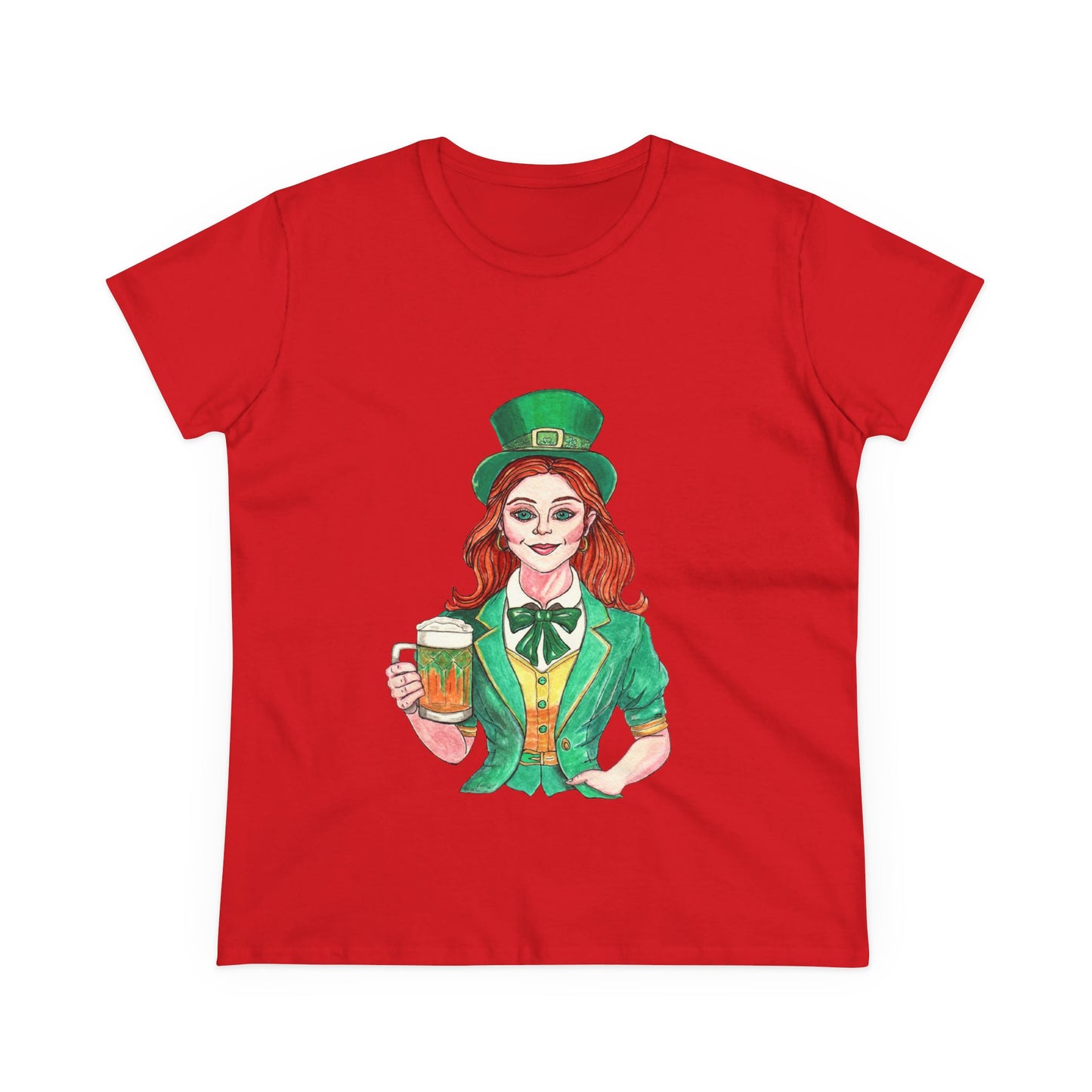 Paddy's Day Cheers Women's Midweight Cotton Tee