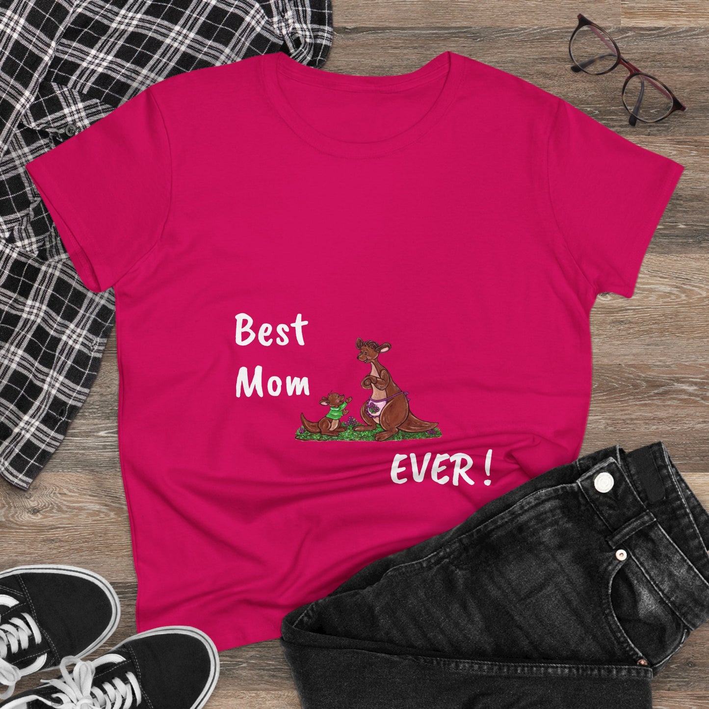Best Mom Ever Women's Midweight Cotton Tee