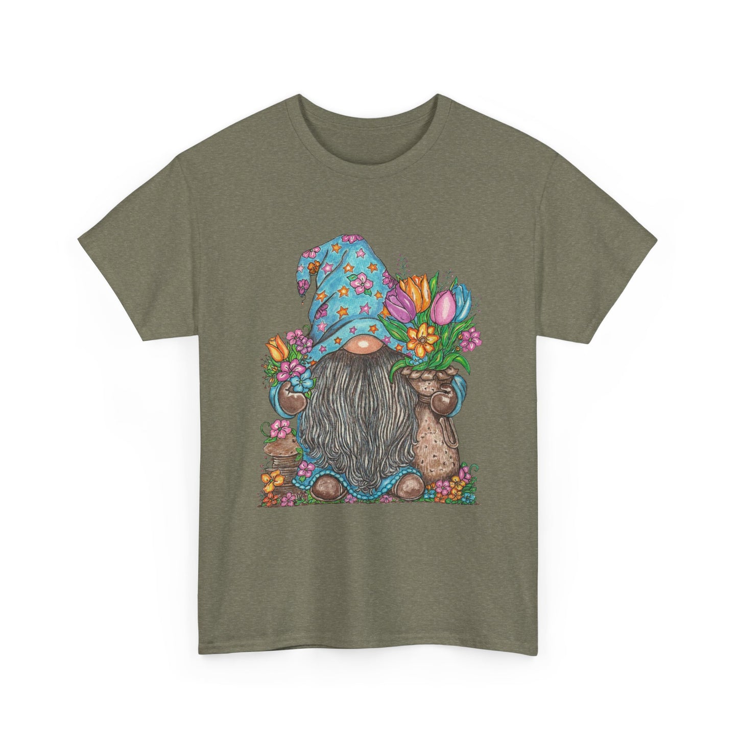 Gardening Gnome Unisex Heavy Cotton Tee