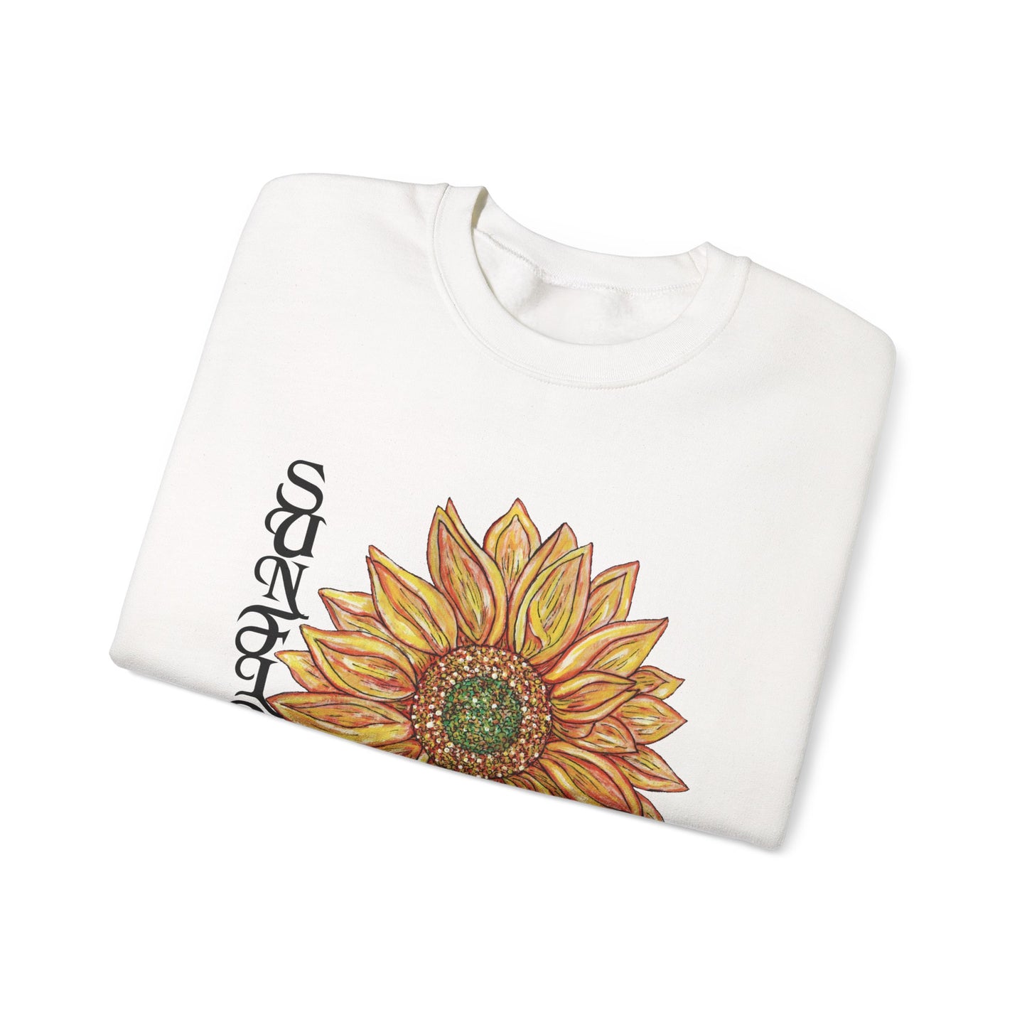 Sunflower and Happiness Unisex Heavy Blend™ Crewneck Sweatshirt
