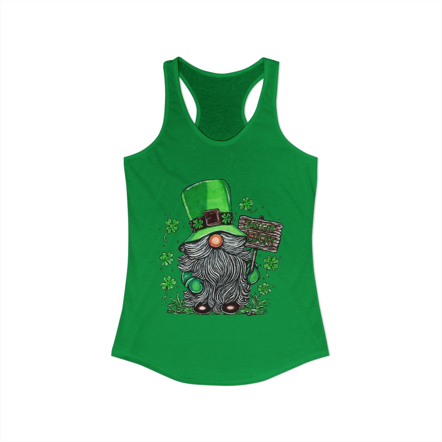 Gnomish Leprechaun Women's Ideal Racerback Tank