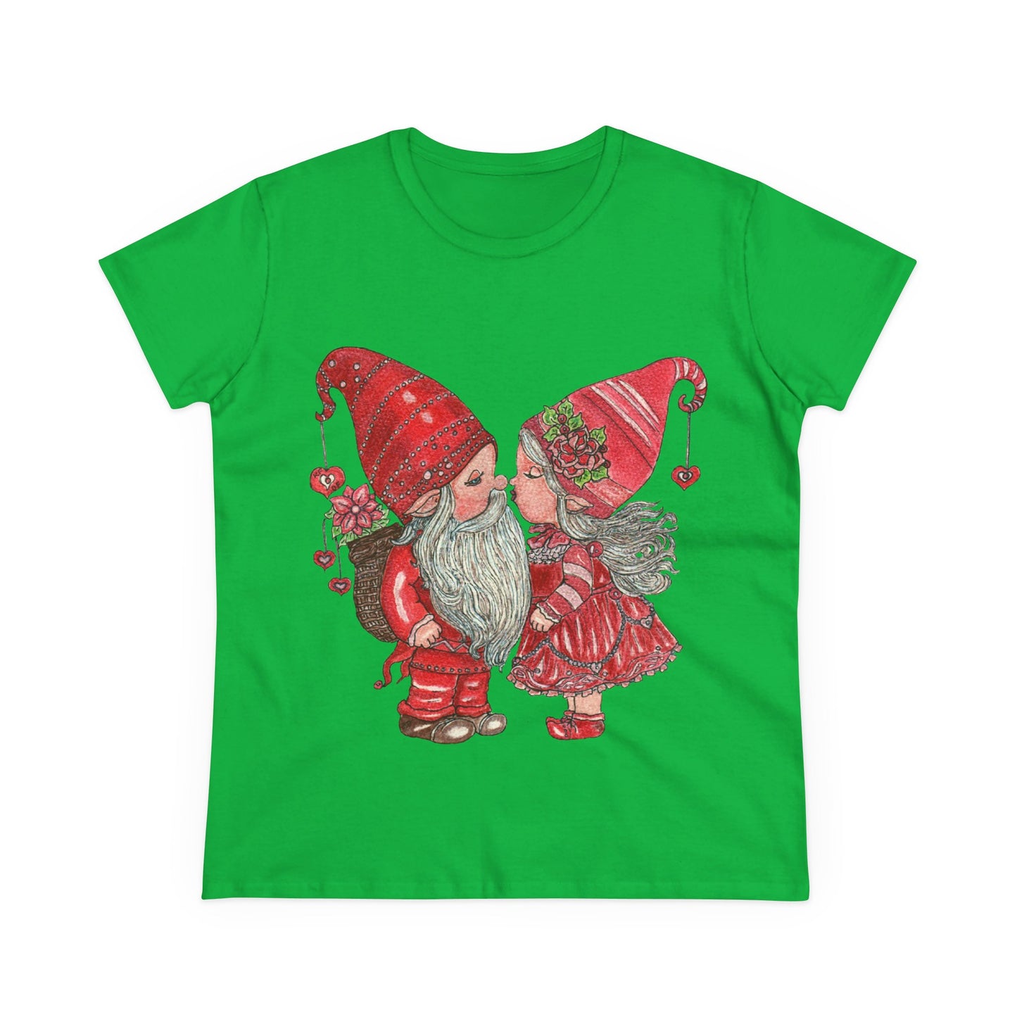 Gnome Lovers Women's Midweight Cotton Tee
