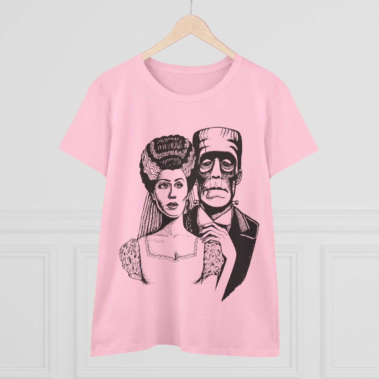 Frankenstein and Bride Women's Midweight Cotton Tee