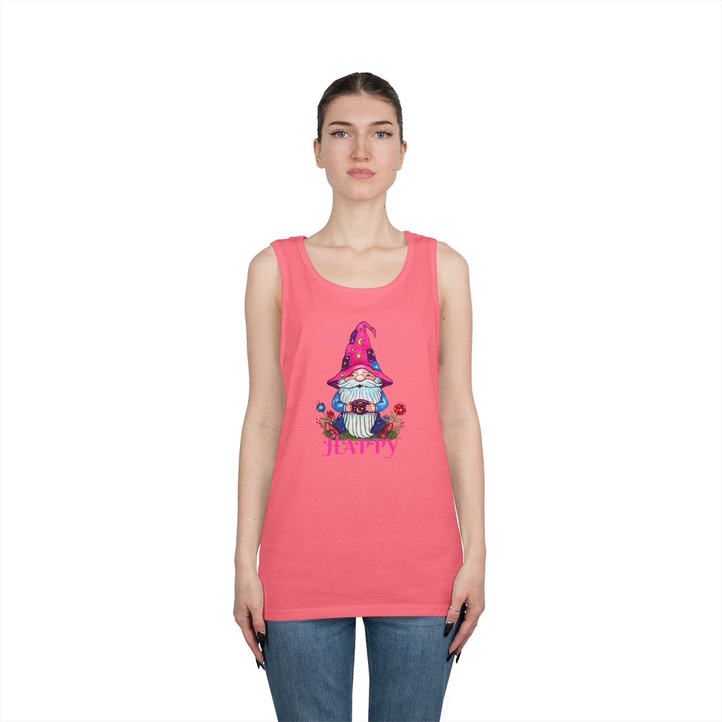 Happy Gnome Unisex Heavy Cotton Tank Top