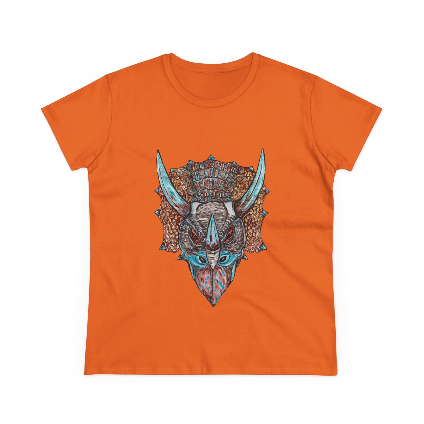 Triceratops Women's Midweight Cotton Tee