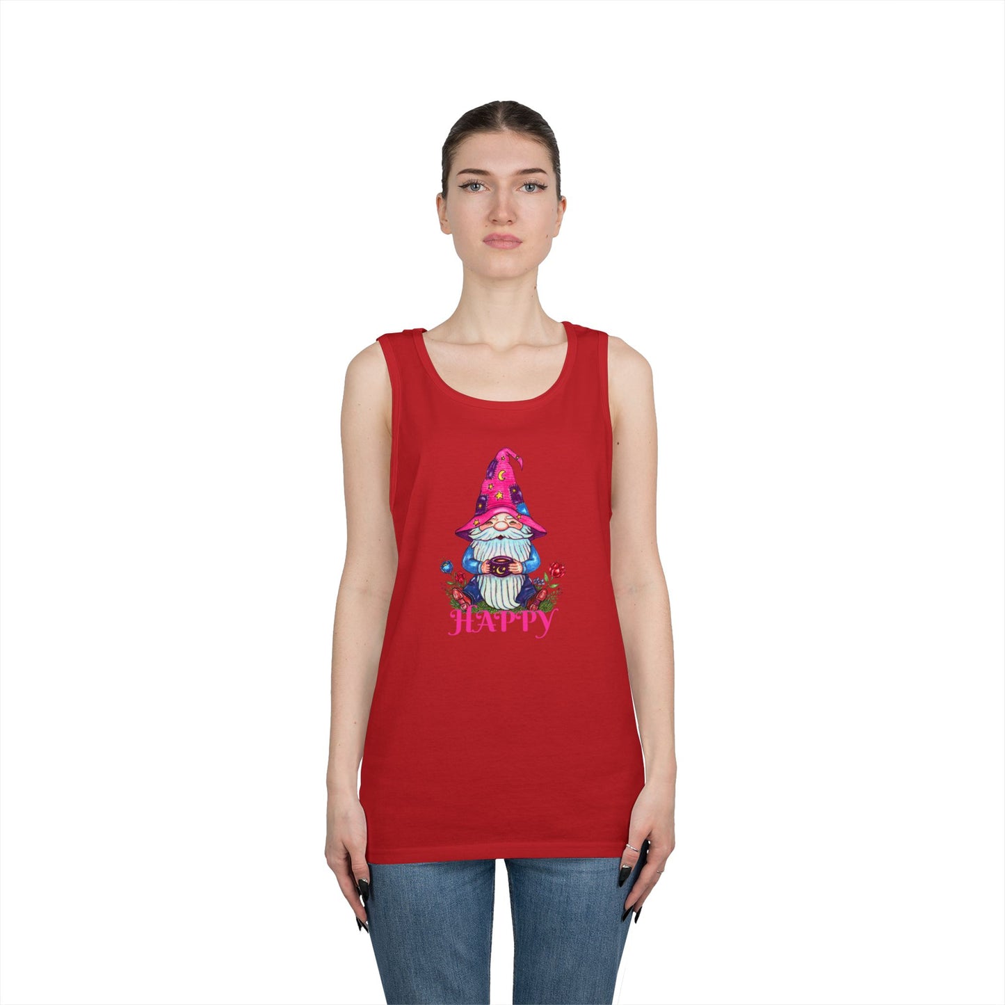 Happy Gnome Unisex Heavy Cotton Tank Top